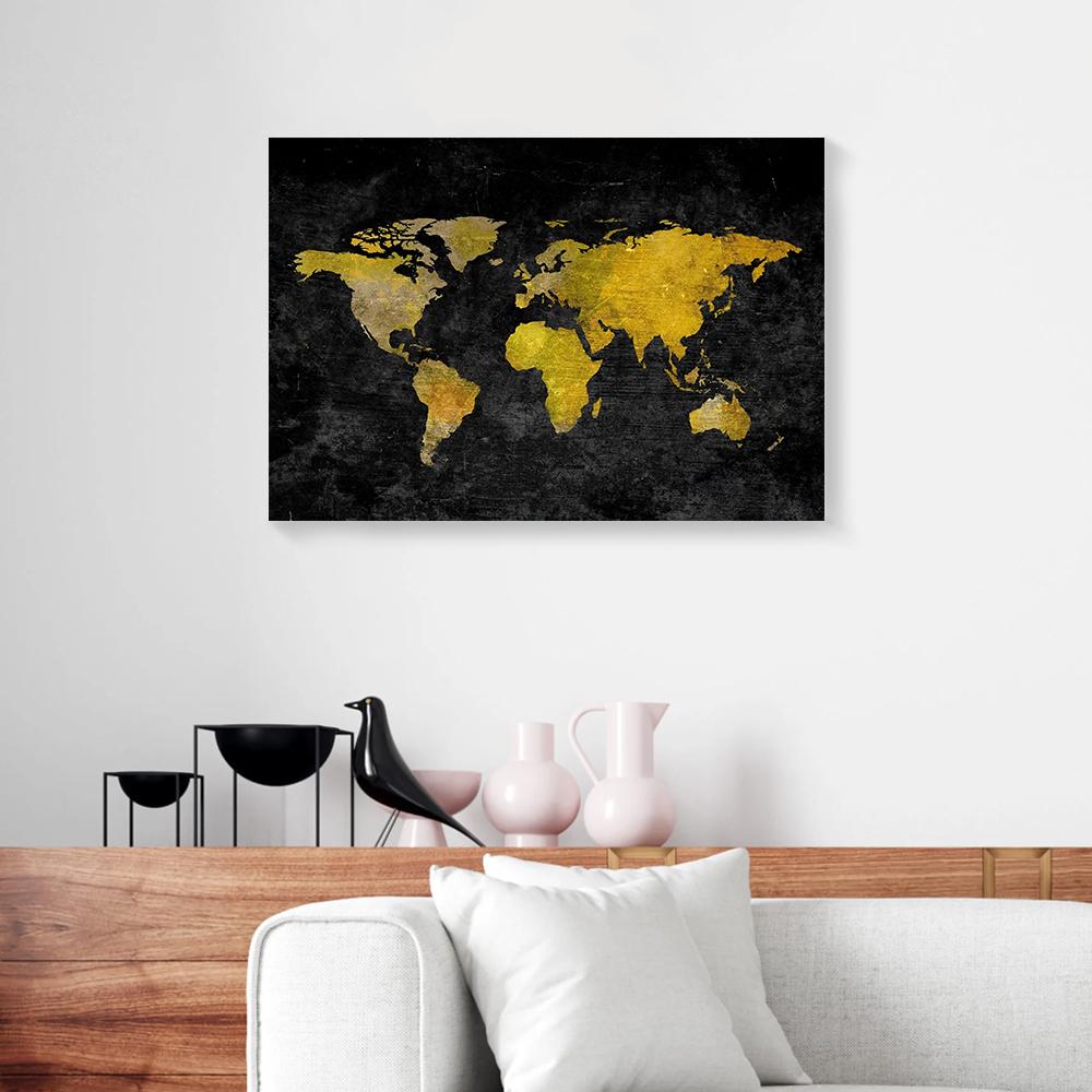 the world map canvas prints wall art decor 2206