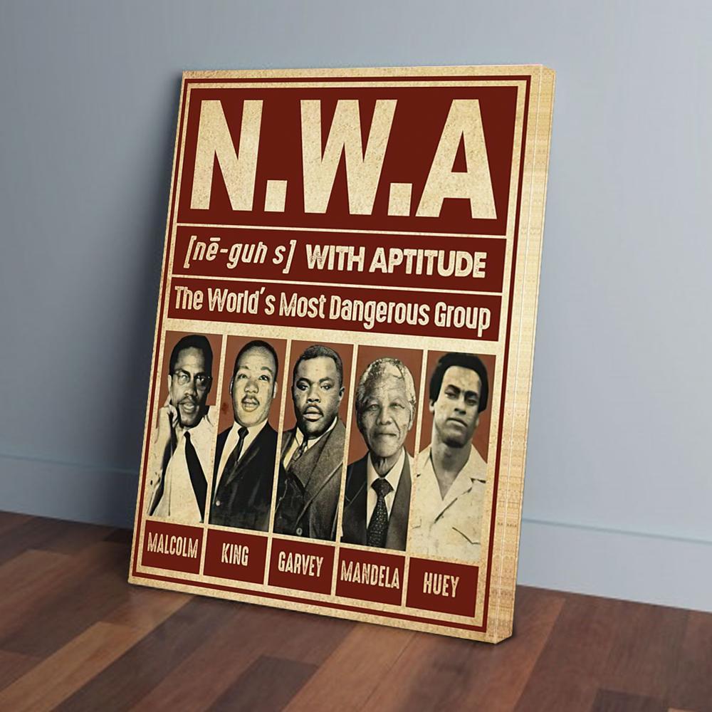 the worlds most dangerous group with aptitude nwa canvas prints wall art decor 7599