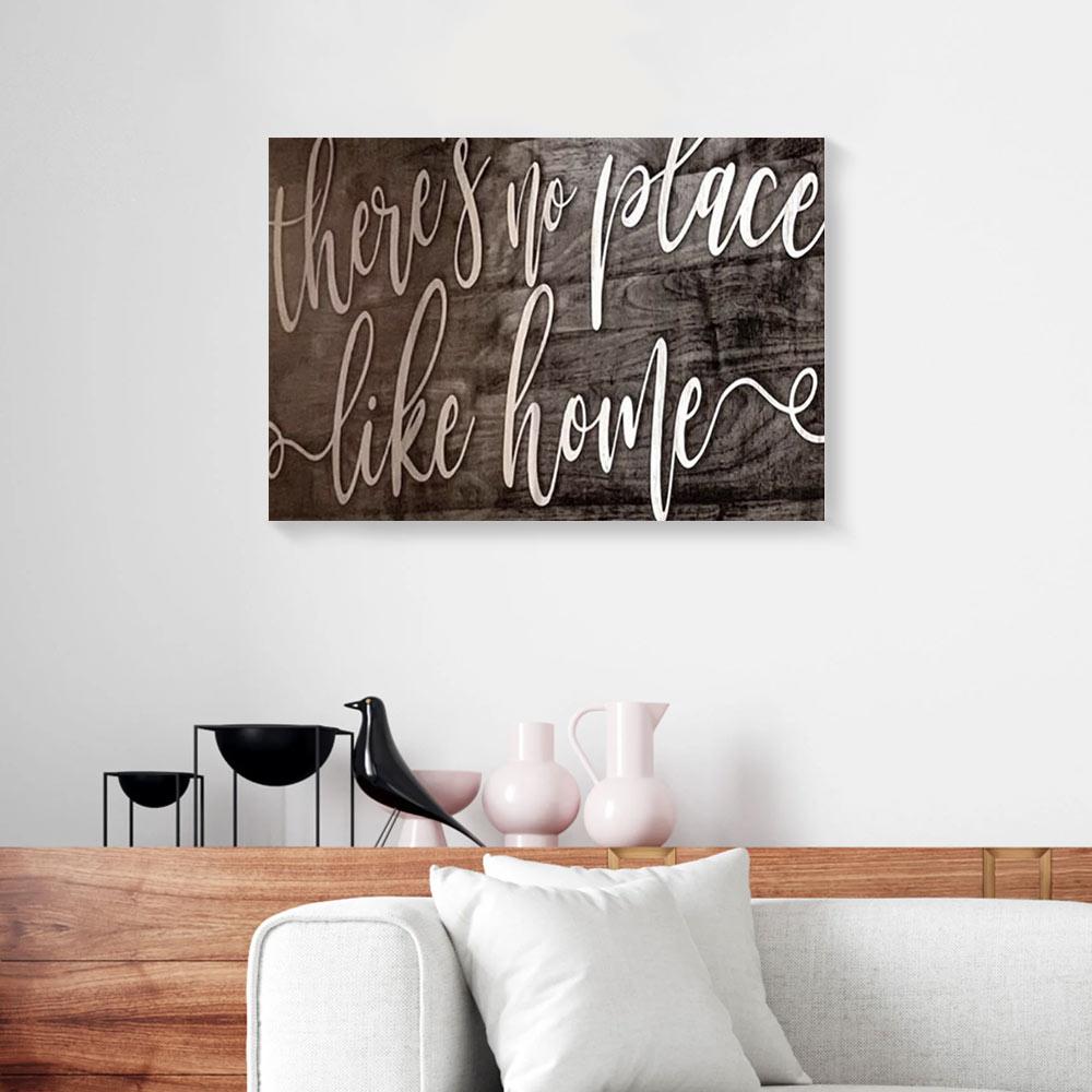 theres no place like home brown home canvas prints wall art decor 7229