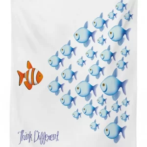 Think Differently Words 3D Printed Tablecloth Table Decor 1 think differently words 3d printed tablecloth table decor 1984