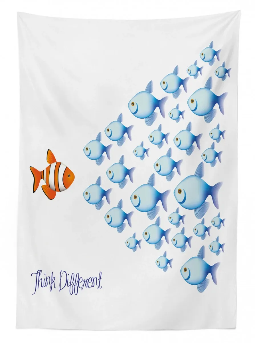 Think Differently Words 3D Printed Tablecloth Table Decor think differently words 3d printed tablecloth table decor 1984