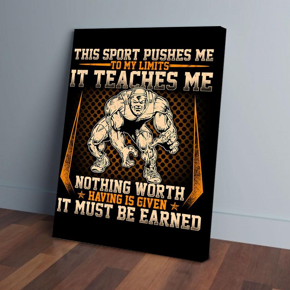 this sport pushes me to my limits wrestler canvas prints wall art decor 2742
