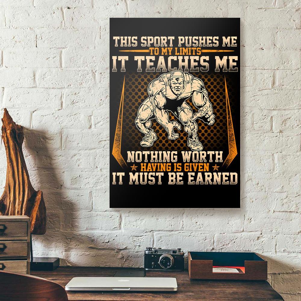 this sport pushes me to my limits wrestler canvas prints wall art decor 4048