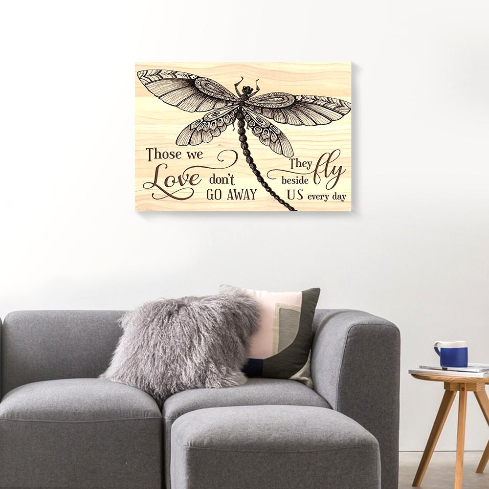 those we love dont go away dragonfly canvas prints wall art decor 2220