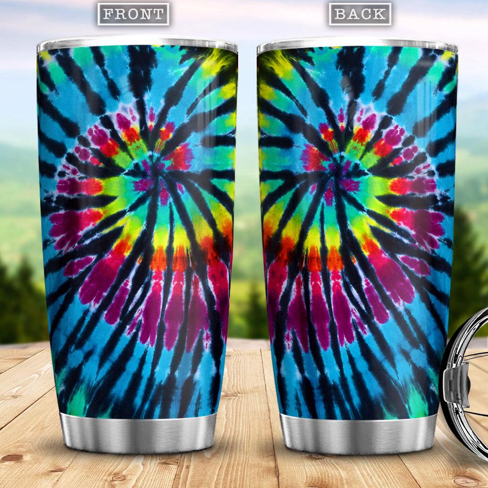 tie dye pattern tumbler hippie boho lover gift for you rainbow stainless steel tumbler 6143