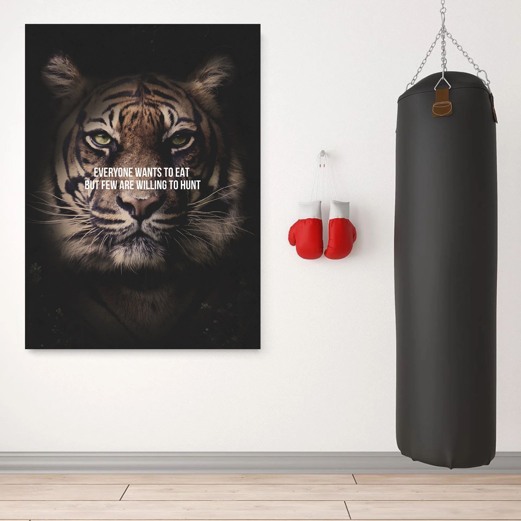 tiger hunt motivational positive canvas print wall art decor 4044