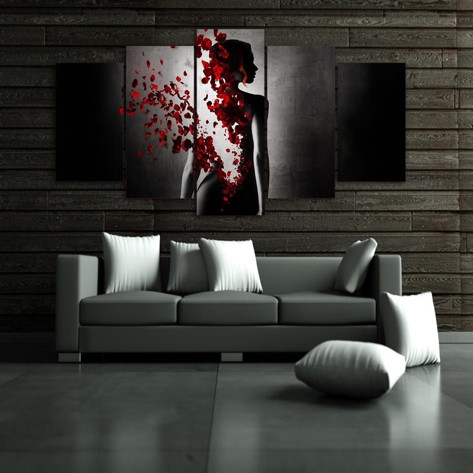 time running out abstract 5 panel canvas art wall decor 5717