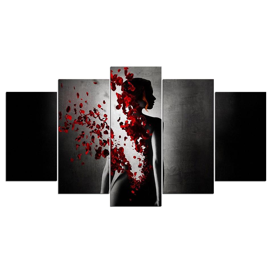 time running out modern abstract 5 panel canvas art wall decor 1443