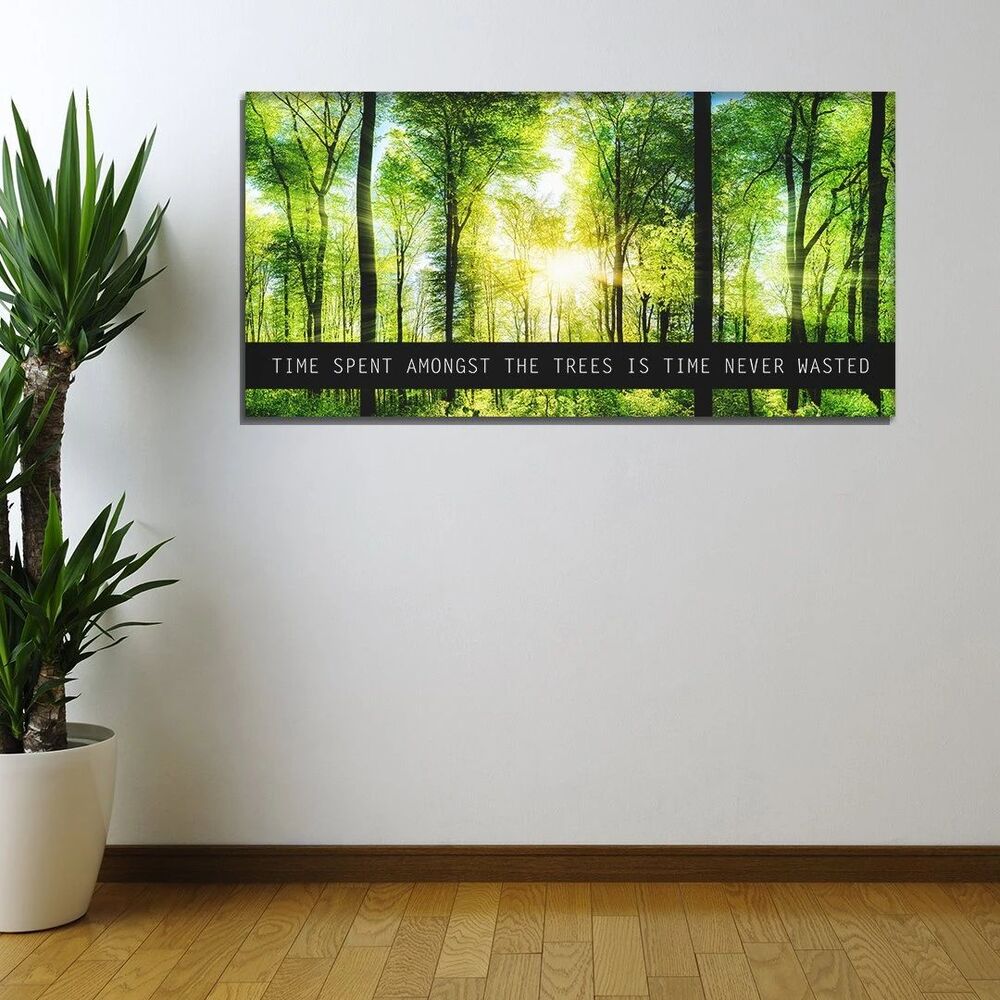 Time Spent Amongest The Trees Is Time Never Wasted Motivational Positive Canvas Print - Wall Art Decor time spent amongest the trees is time never wasted motivational positive canvas print wall art decor 8522
