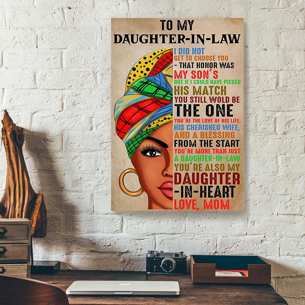 to my daughter afro woman mom canvas prints wall art decor 3044