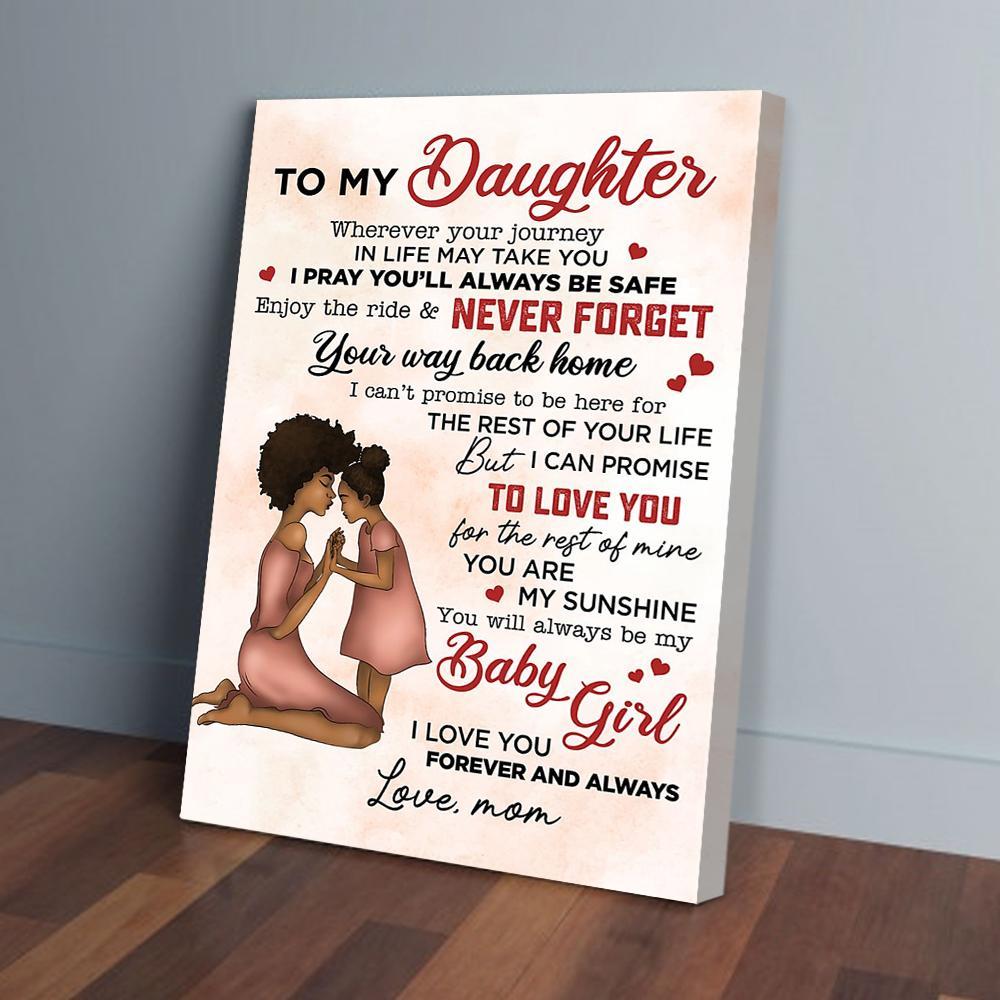 to my daughter mom black girl canvas prints wall art decor 5425