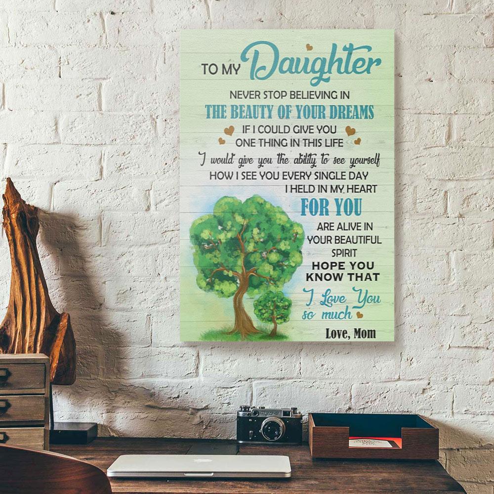 to my daughter mom tree canvas prints wall art decor 3534