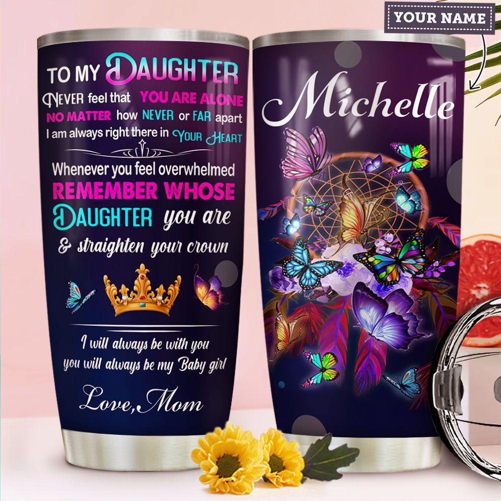 to my daughter personalized stainless steel tumbler 5527