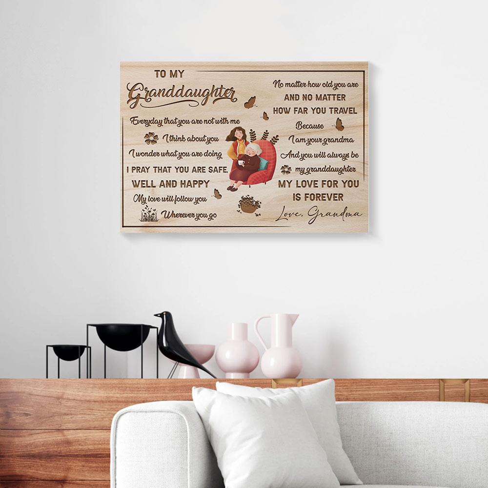 to my granddaughter grandma canvas prints wall art decor 4044