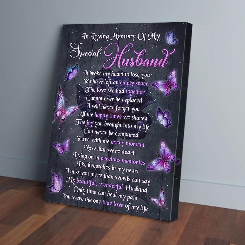 to my husband butterfly canvas prints wall art decor 4994