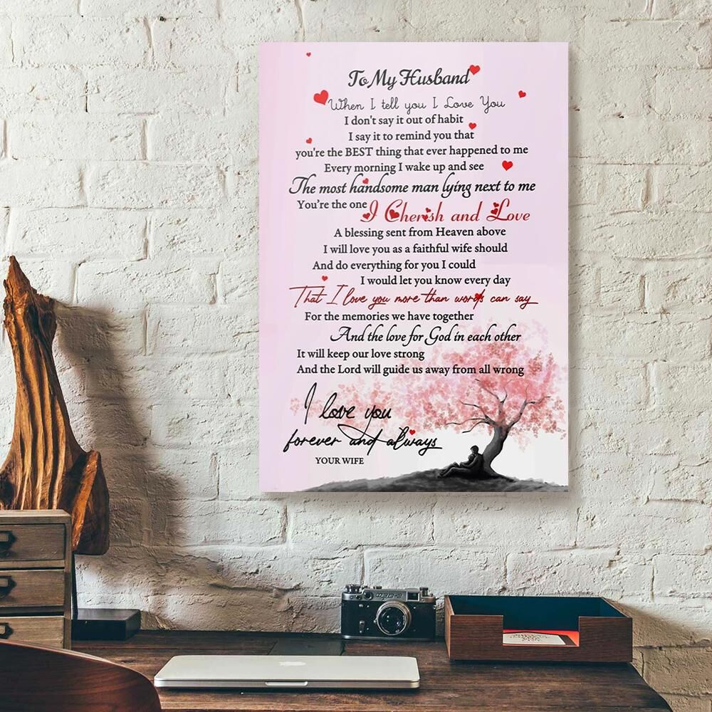 To My Husband Couples Tree Wife Canvas Prints - Wall Art Decor to my husband couples tree wife canvas prints wall art decor 5485