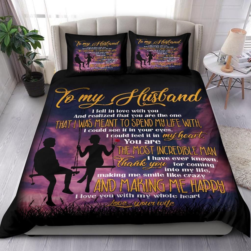 to my husband sky thanks for coming into my life bedding set bedroom decor 1614