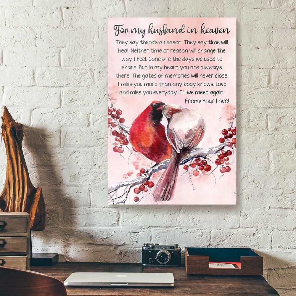 To My Husband Wife Cardinal Love Canvas Prints - Wall Art Decor to my husband wife cardinal love canvas prints wall art decor 3567