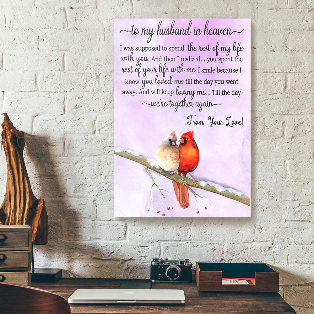 To My Husband Wife Cardinal Love Canvas Prints - Wall Art Decor to my husband wife cardinal love canvas prints wall art decor 5276
