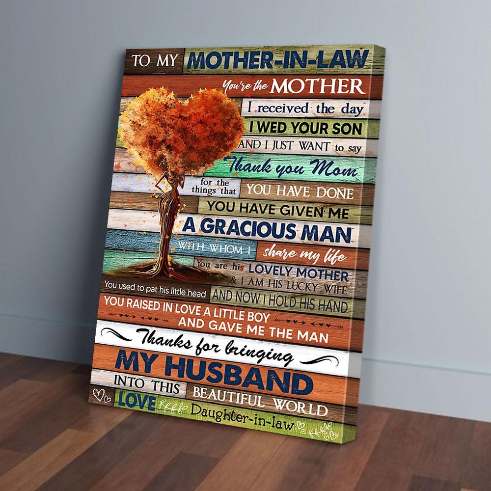 to my mother in law youre the mother i received canvas prints wall art decor 4042
