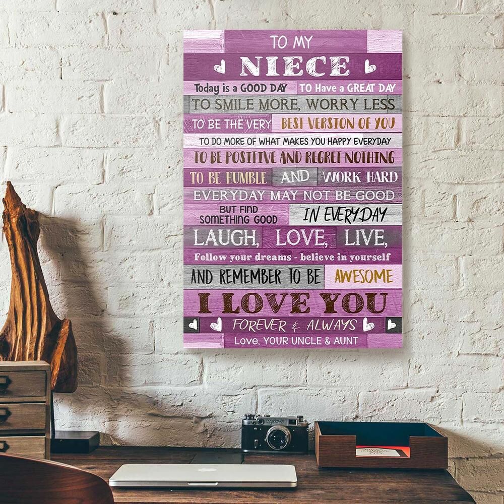 To My Niece Uncle And Aunt Canvas Prints - Wall Art Decor to my niece uncle and aunt canvas prints wall art decor 3137