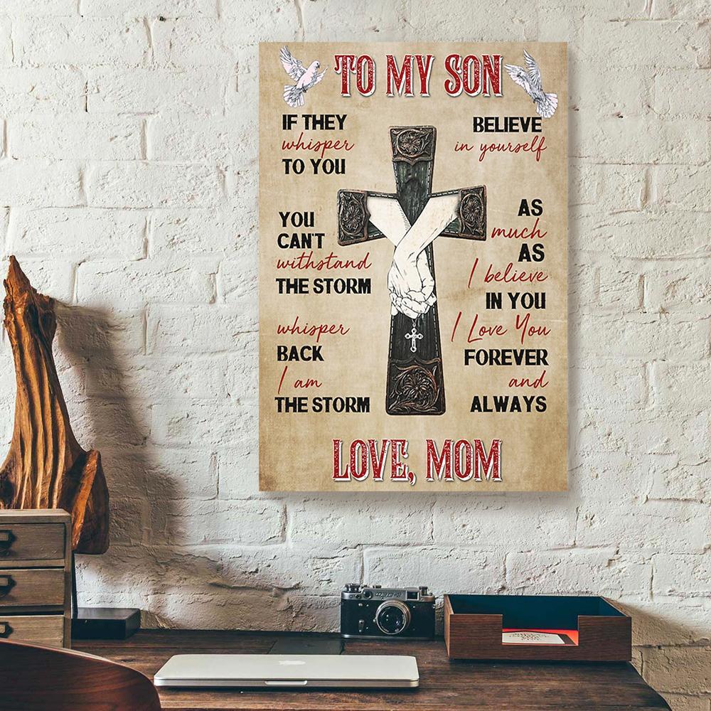 to my son mom canvas prints wall art decor 3986
