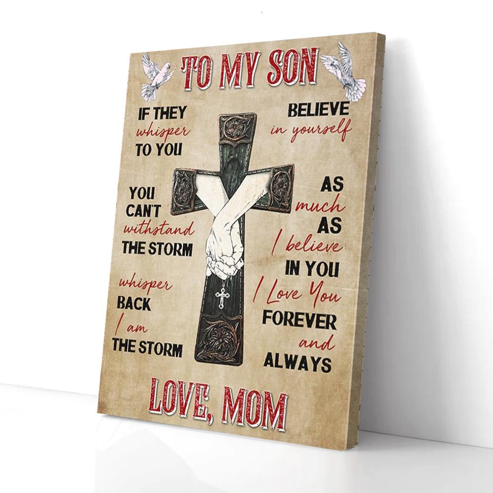 to my son mom canvas prints wall art decor 6525