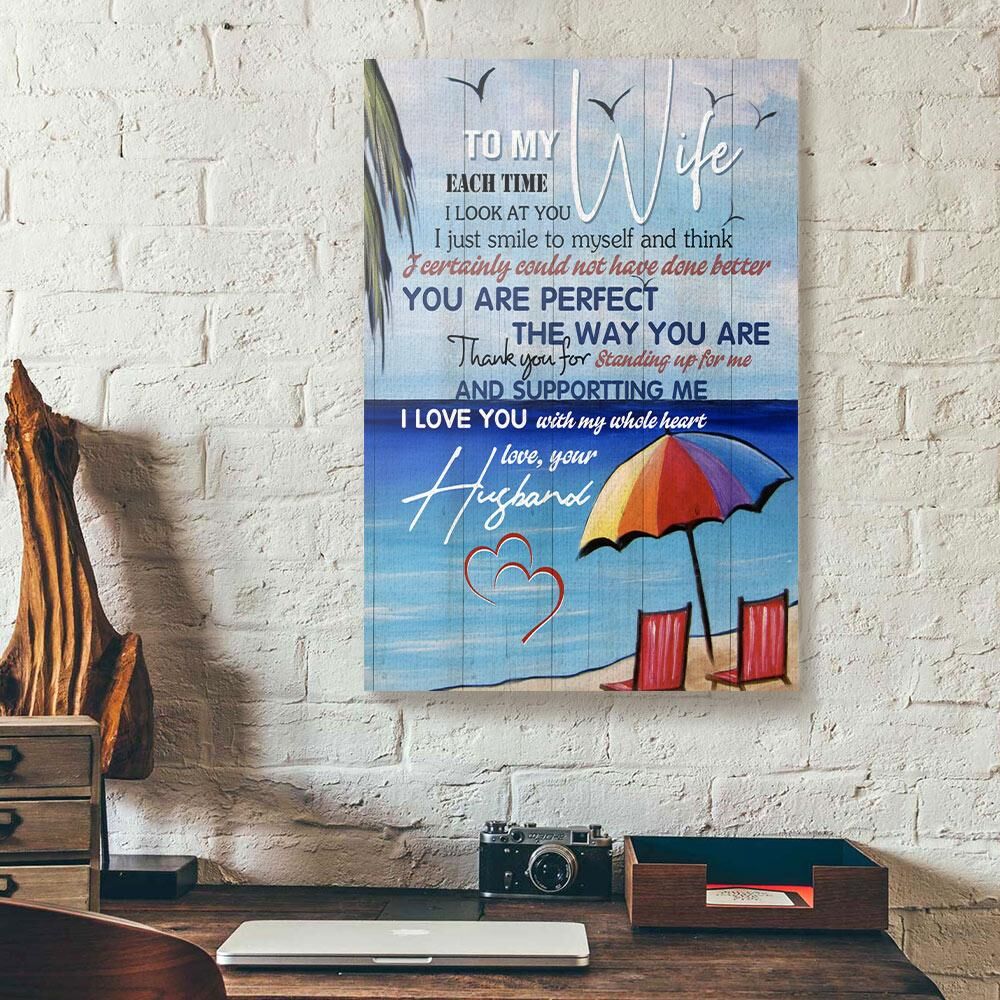 To My Wife Husabnd Beach Canvas Prints - Wall Art Decor to my wife husabnd beach canvas prints wall art decor 1578