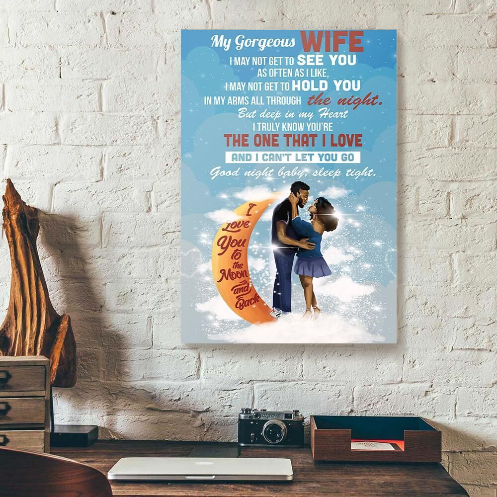To My Wife Husband Black Love Canvas Prints - Wall Art Decor to my wife husband black love canvas prints wall art decor 6430