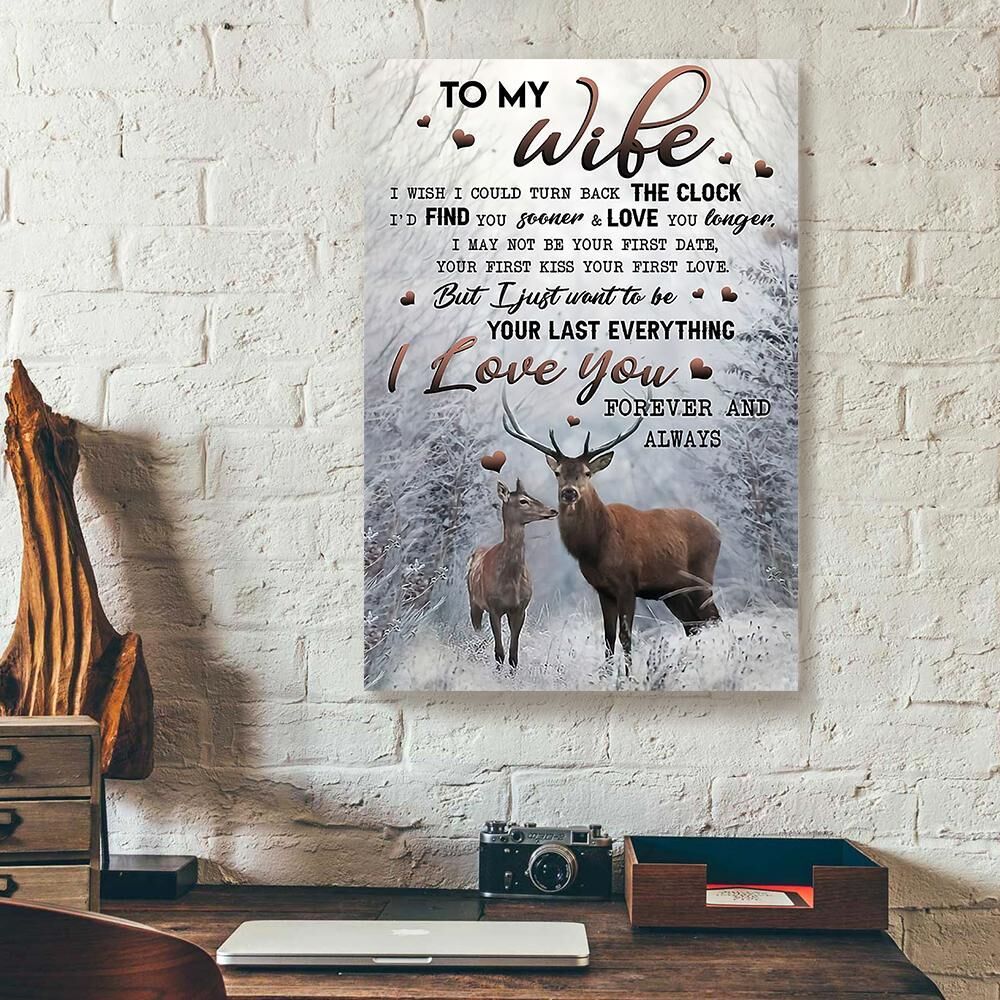 To My Wife Husband Buck And Doe Love Canvas Prints - Wall Art Decor to my wife husband buck and doe love canvas prints wall art decor 2711