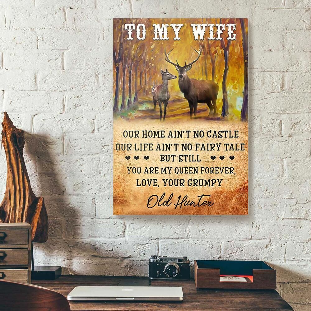 To My Wife Husband Deer Hunting Canvas Prints - Wall Art Decor to my wife husband deer hunting canvas prints wall art decor 4368