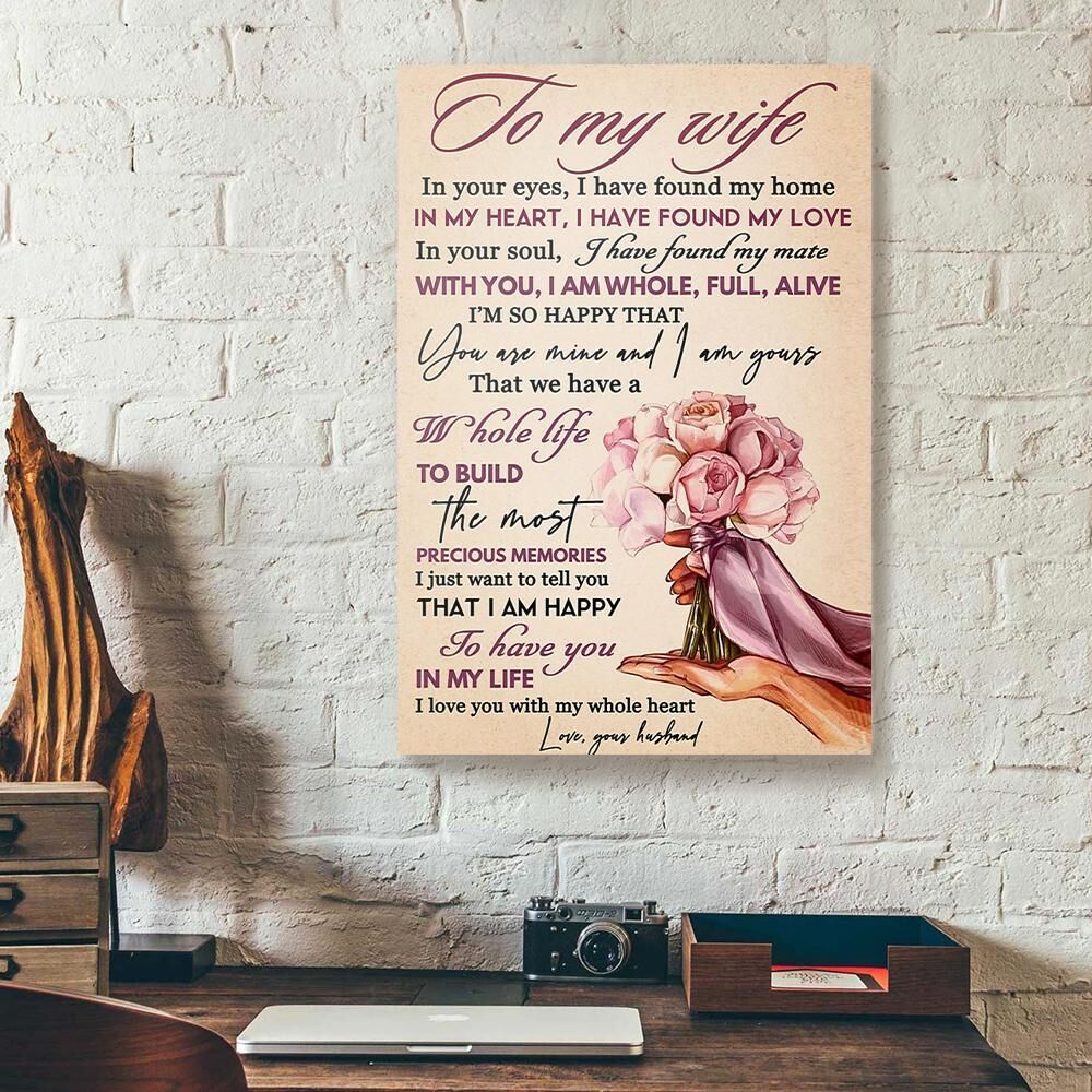 To My Wife Husband Flower Canvas Prints - Wall Art Decor to my wife husband flower canvas prints wall art decor 7713