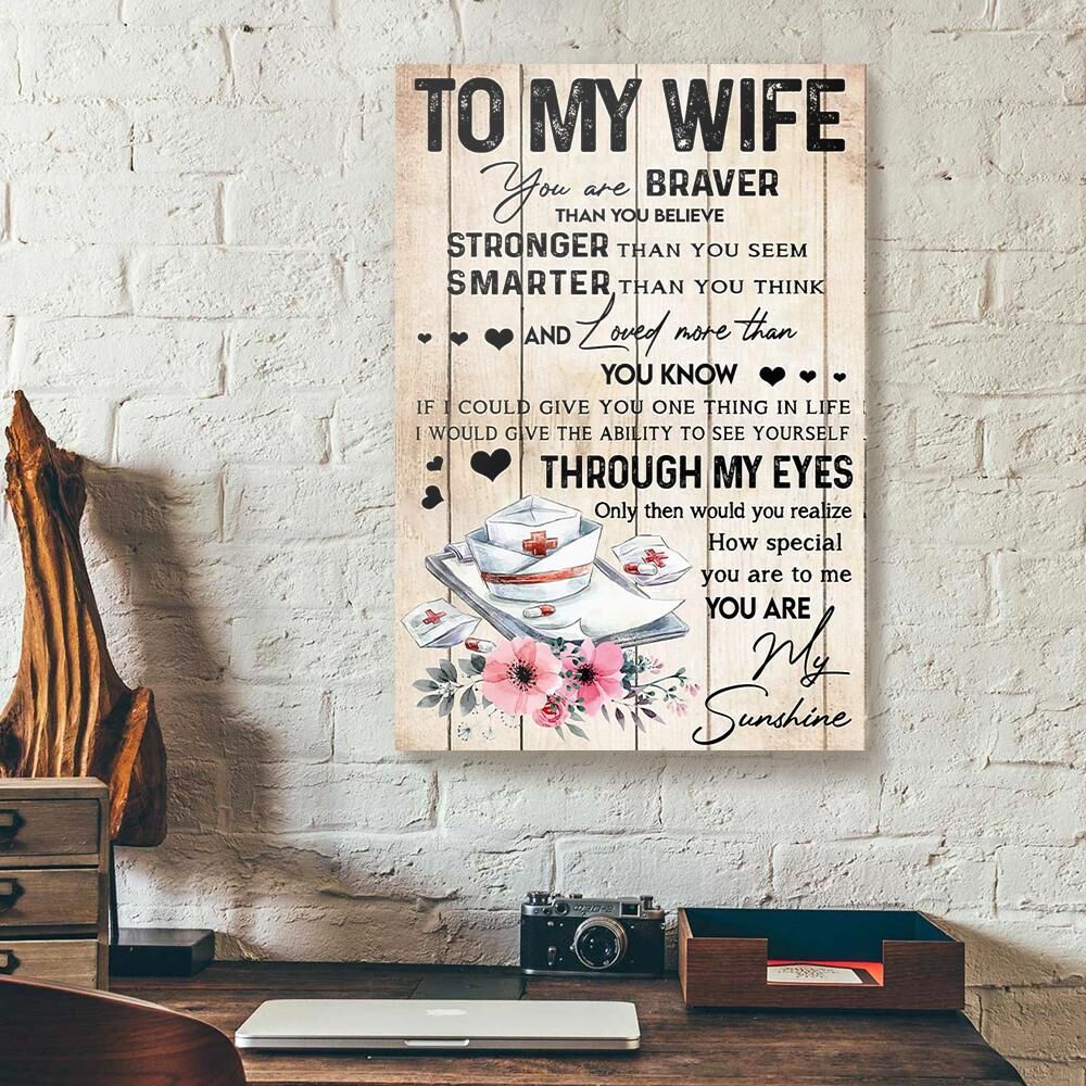 To My Wife Husband Nurse Canvas Prints - Wall Art Decor to my wife husband nurse canvas prints wall art decor 2919