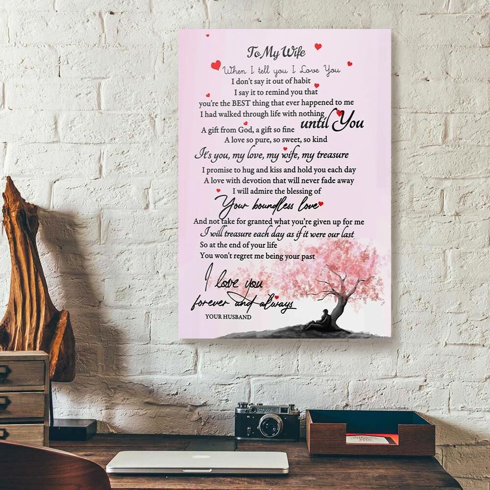 To My Wife Tree Husband Canvas Wall Art to my wife tree husband canvas wall art 1329