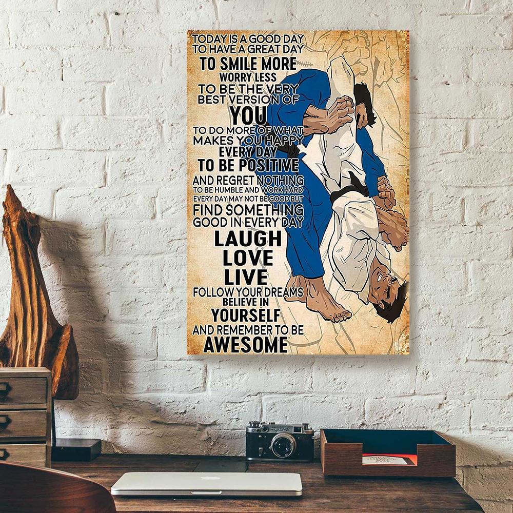 today is a good day to have a great day jiu jitsu canvas prints wall art decor 1618