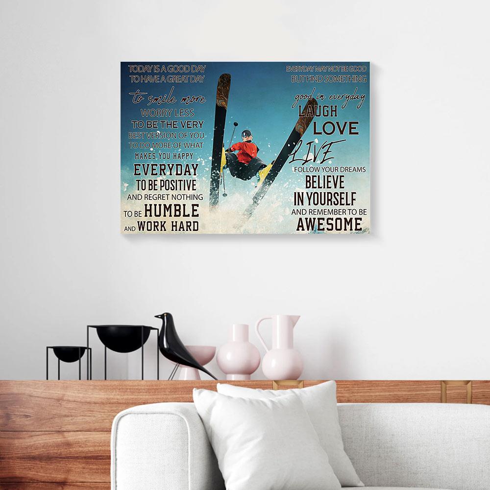 today is a good day to smile more surfing canvas prints wall art decor 8343