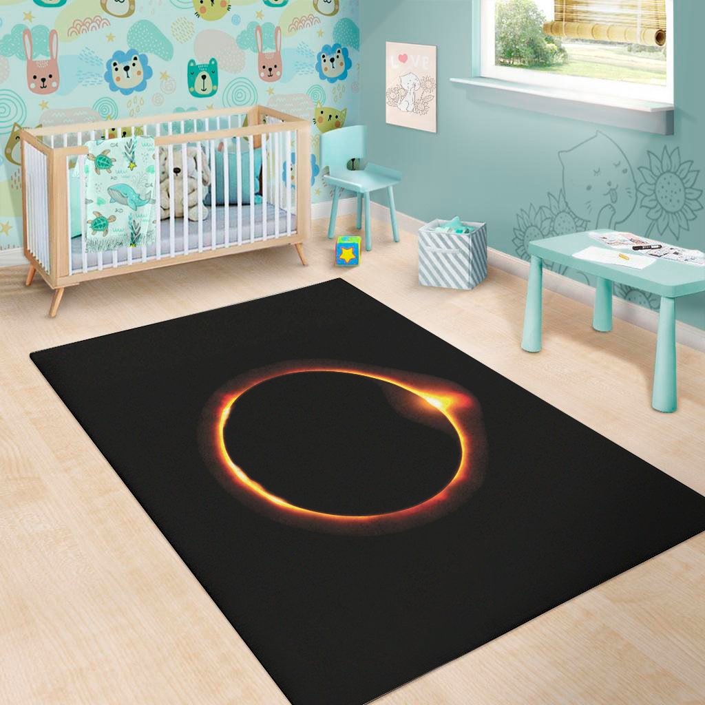 total solar eclipse print area rug floor decor 2856