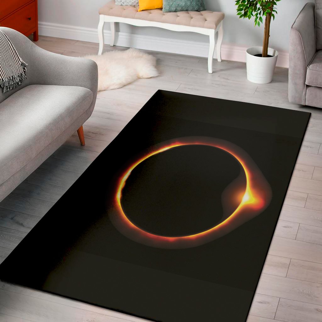 total solar eclipse print area rug floor decor 5093