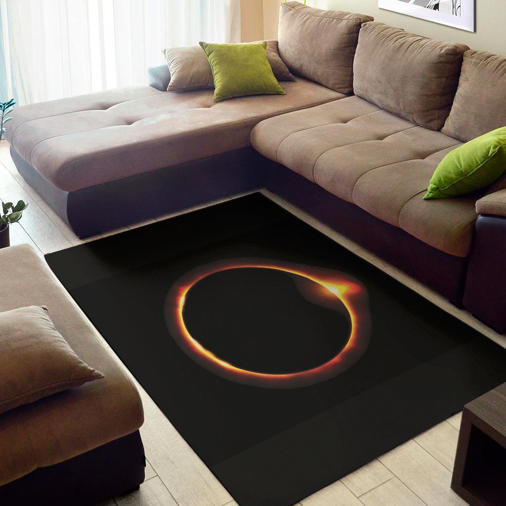 total solar eclipse print area rug floor decor 6366