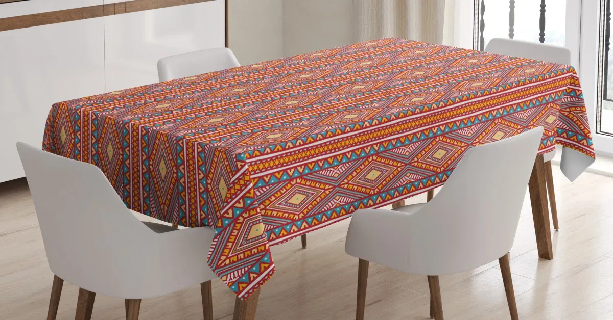 traditional aztec motifs 3d printed tablecloth table decor 8307