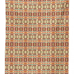 traditional geometric motif 3d printed tablecloth table decor 5568