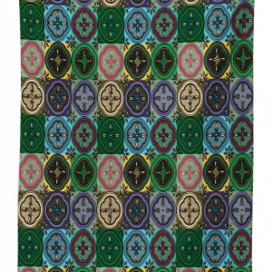 traditional vibrant 3d printed tablecloth table decor 2857