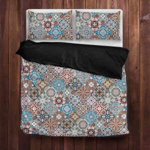 tranquility mixed design duvet cover bedding set 4521