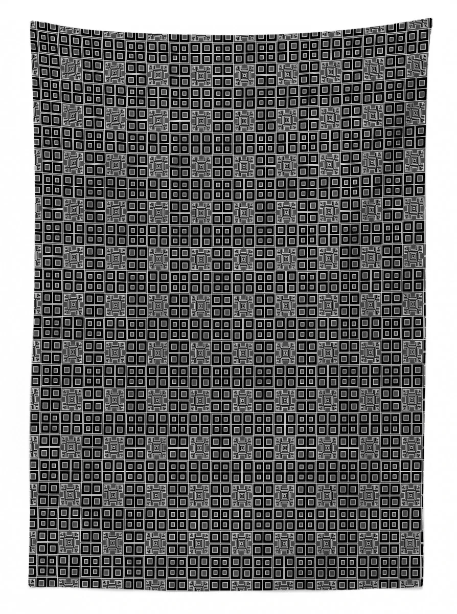 Trapped Quadrangular 3D Printed Tablecloth Table Decor trapped quadrangular 3d printed tablecloth table decor 5832