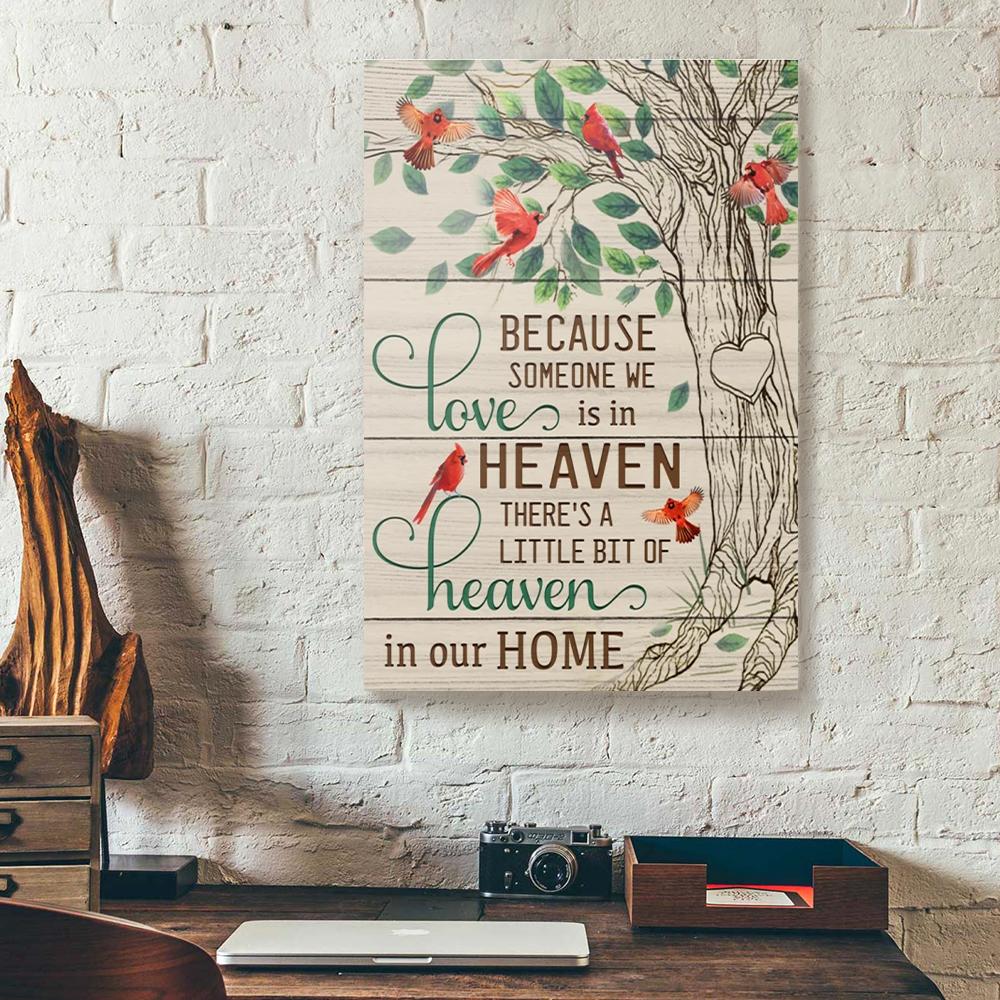 tree and red cardinal canvas prints wall art decor 3490