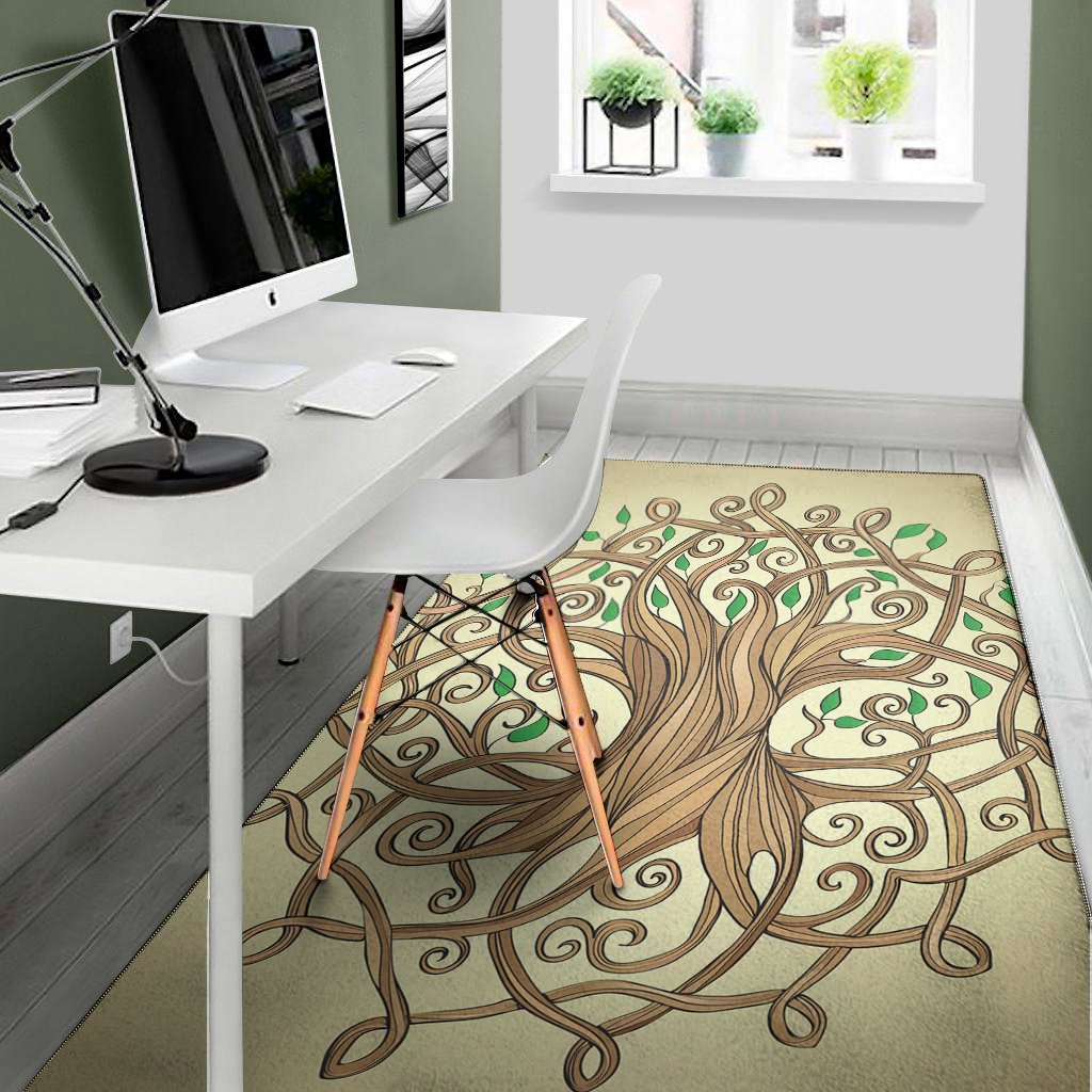 tree of life celtic symbol print area rug floor decor 3412