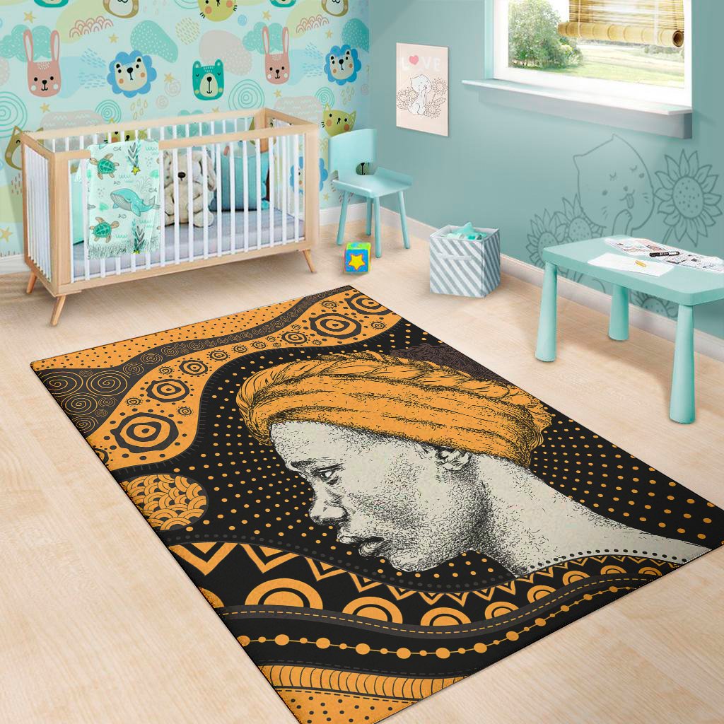 tribal african girl print area rug floor decor 5534