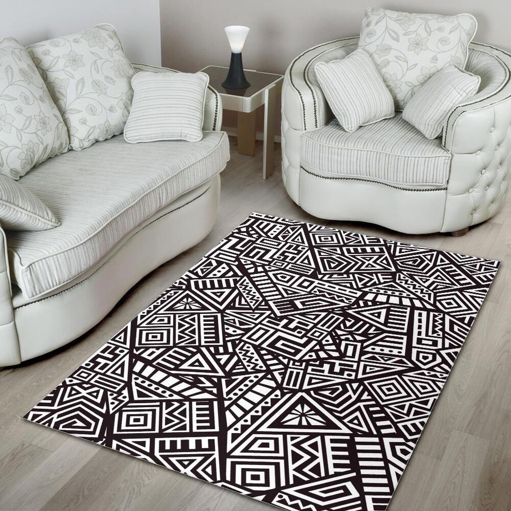 tribal aztec geometric pattern print area rug floor decor 1790