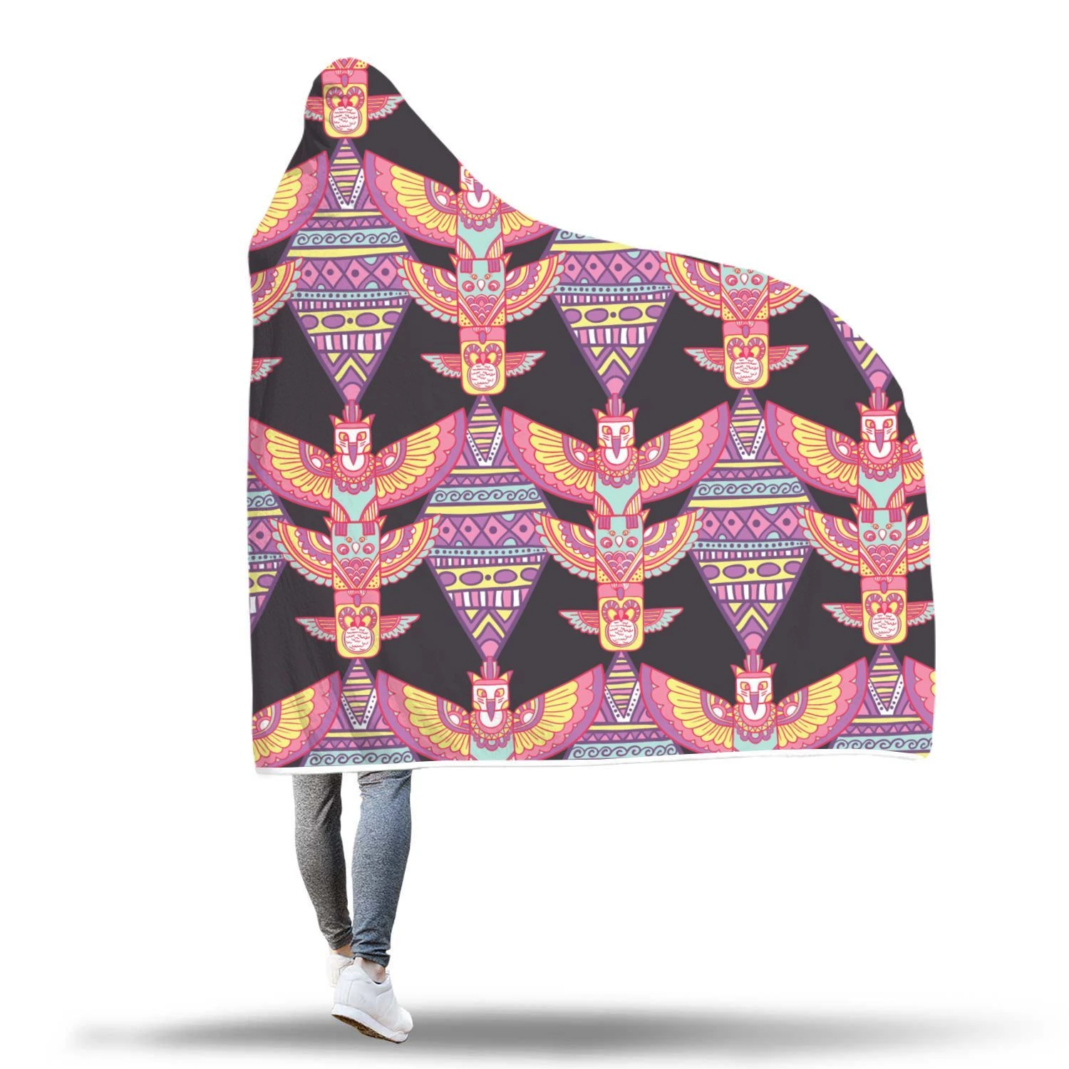 tribal aztec native american navajo indians print hooded blanket cloak blanket 2432