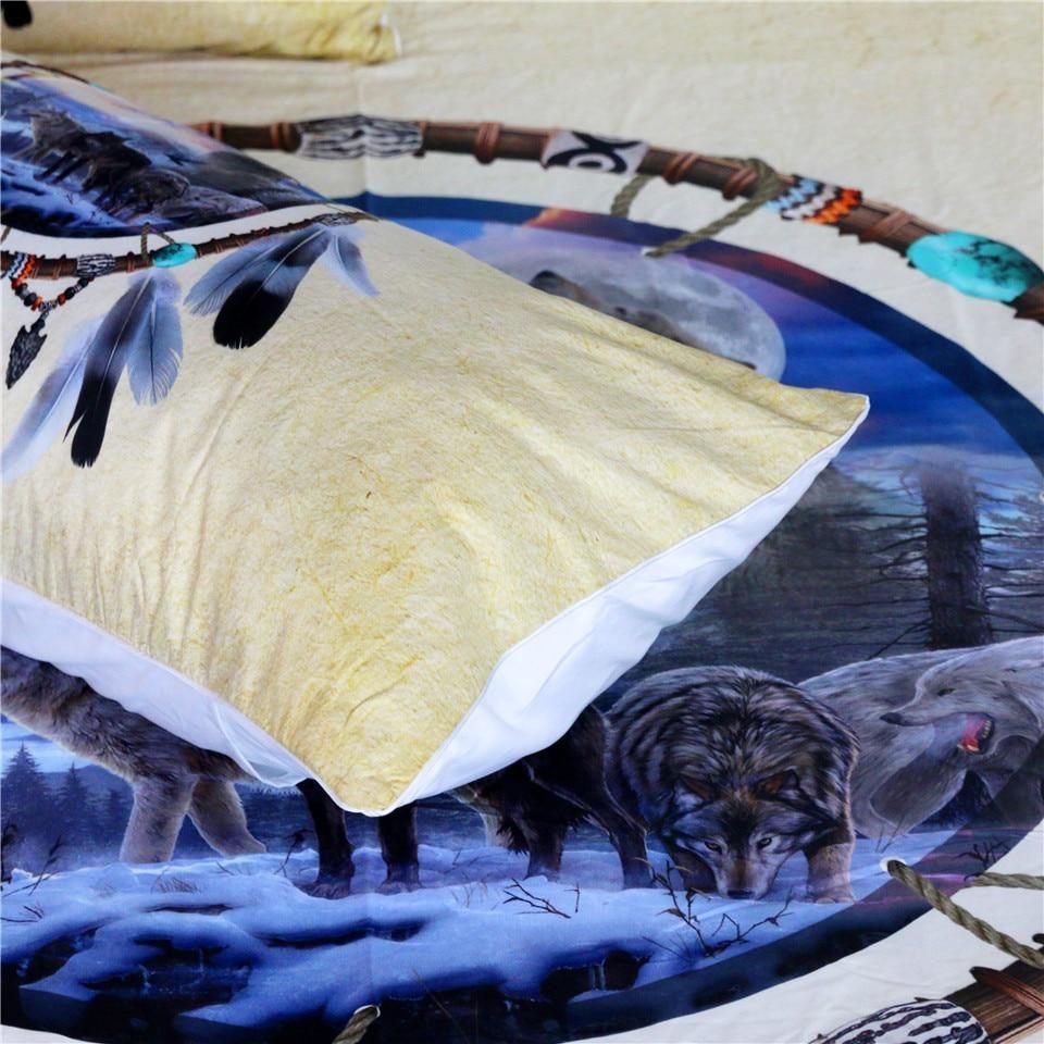 tribal wolf dreamcatcher bedding set bedroom decor 7739